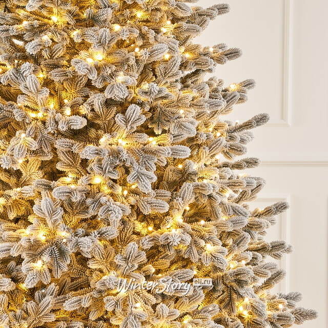 Искусственная елка с огоньками Византийская Elite заснеженная 3 м, 1770 теплых белых ламп с мерцанием, ЛИТАЯ 100% Max Christmas