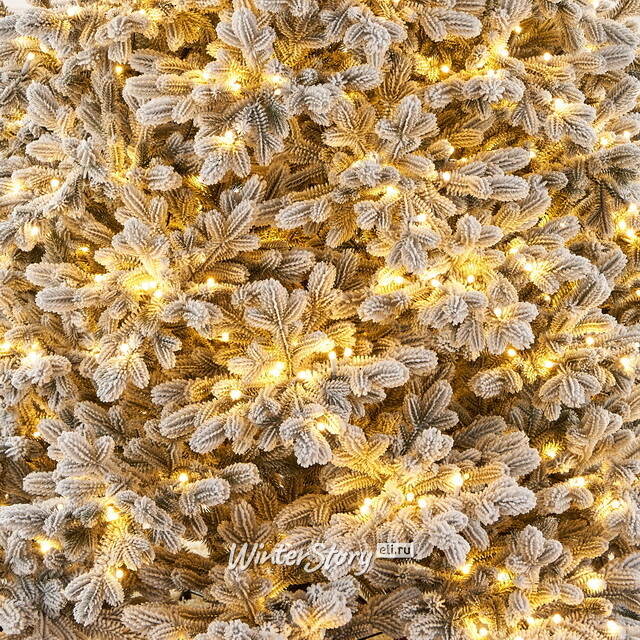 Искусственная елка с огоньками Византийская Elite заснеженная 3 м, 1770 теплых белых ламп с мерцанием, ЛИТАЯ 100% Max Christmas