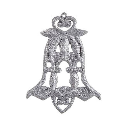Елочное украшение Колокольчик Ажурный 11 см, серебряный Царь Елка