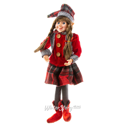Декоративная фигура Эльфийка Шэрли - Шотландские Сказки 48 см, подвеска Due Esse Christmas