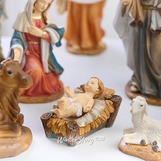 Рождественский вертеп Богословский Сюжет 15 см, 11 фигурок Due Esse Christmas