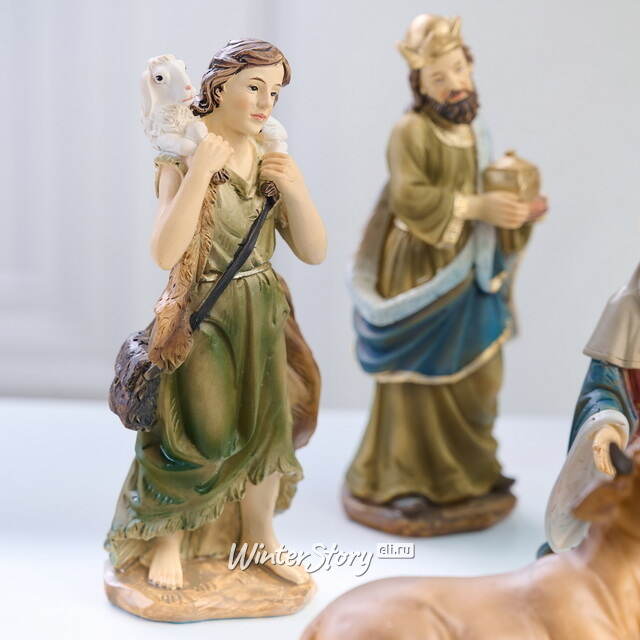 Рождественский вертеп Богословский Сюжет 15 см, 11 фигурок Due Esse Christmas