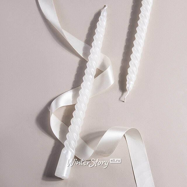 Витая свеча Gambassi Terme 30 см белая Due Esse Christmas