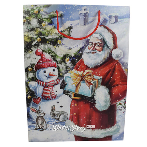 Подарочный пакет Picturesque Eve 45*33 см Due Esse Christmas
