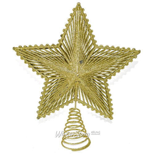 Звезда на елку Джулиано 26 см золотая Due Esse Christmas