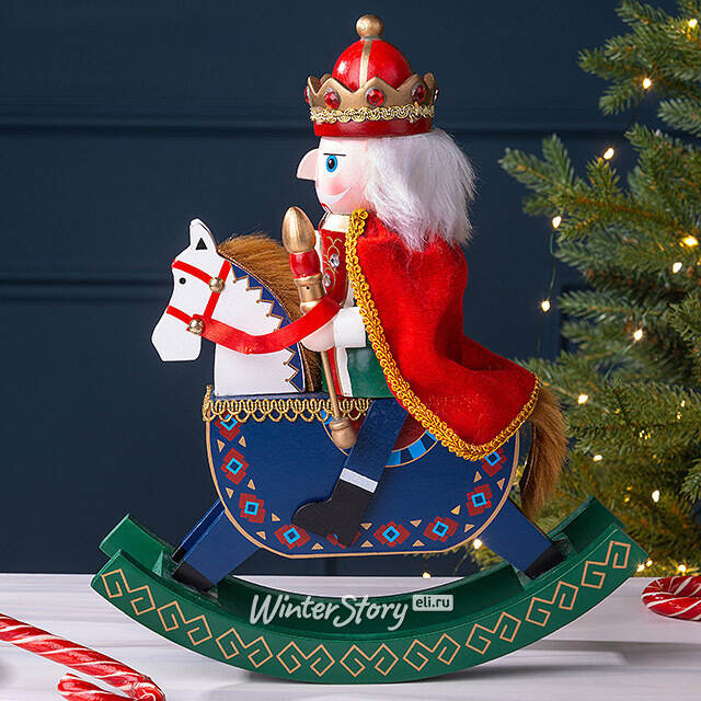 Декоративная фигурка Щелкунчик на Лошадке-Качалке 30 см Due Esse Christmas