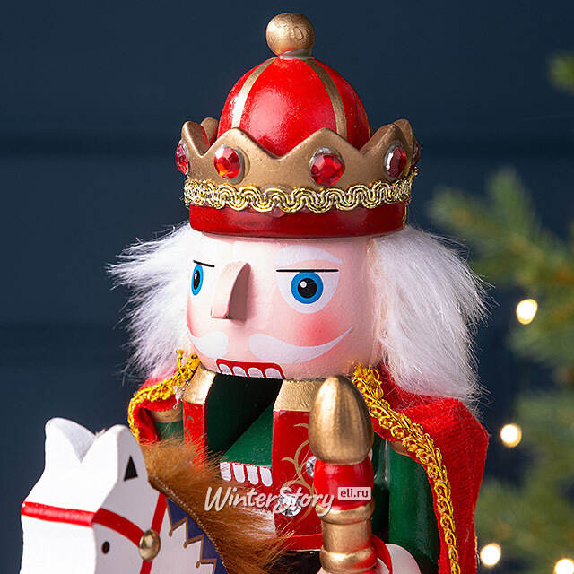 Декоративная фигурка Щелкунчик на Лошадке-Качалке 30 см Due Esse Christmas