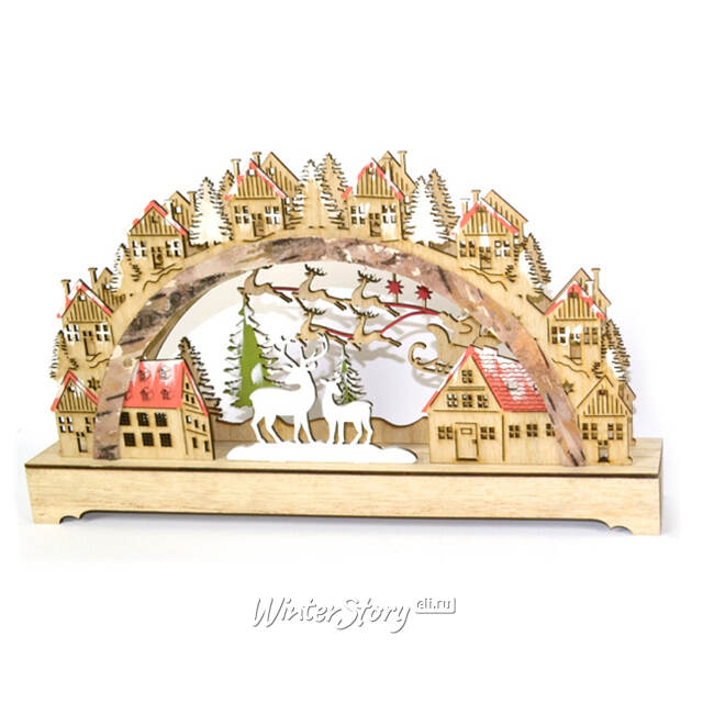 Новогодний светильник Рождество в Милтоне 38*24 см, на батарейках Due Esse Christmas