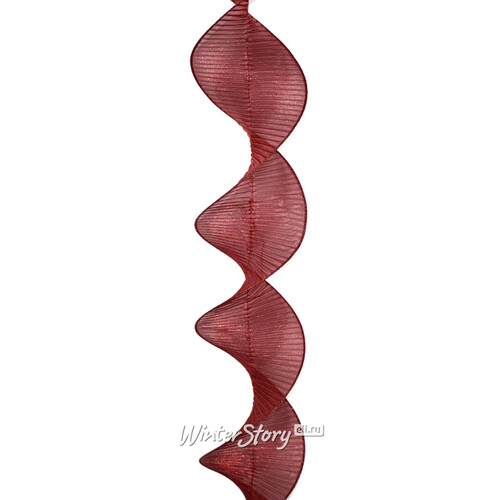 Декоративная лента Spirale 180*13 см бордовая Due Esse Christmas