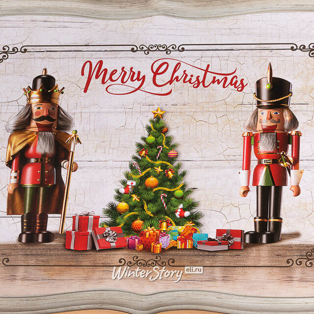 Декоративный поднос Nutcracker - Merry Christmas 43*32 см Due Esse Christmas