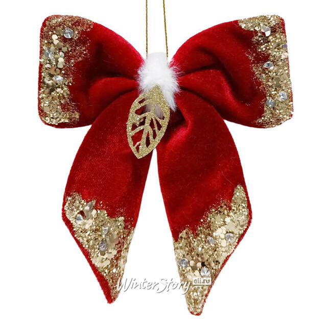 Елочная игрушка Бант Grooverville 11*10 см, подвеска Due Esse Christmas