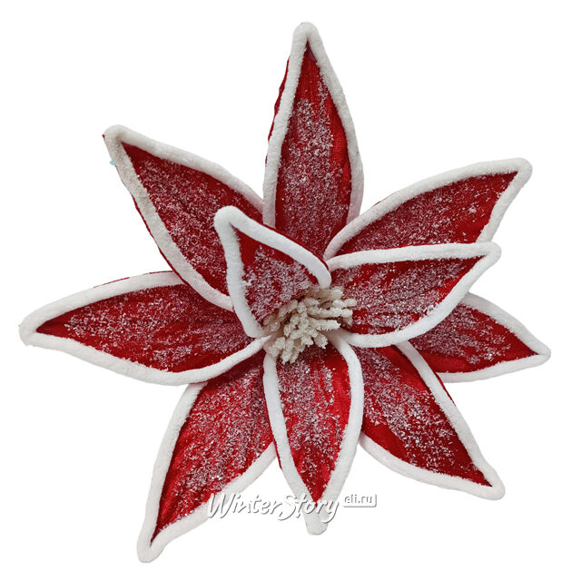 Пуансеттия Georgette 30 см красная, на стебле Due Esse Christmas