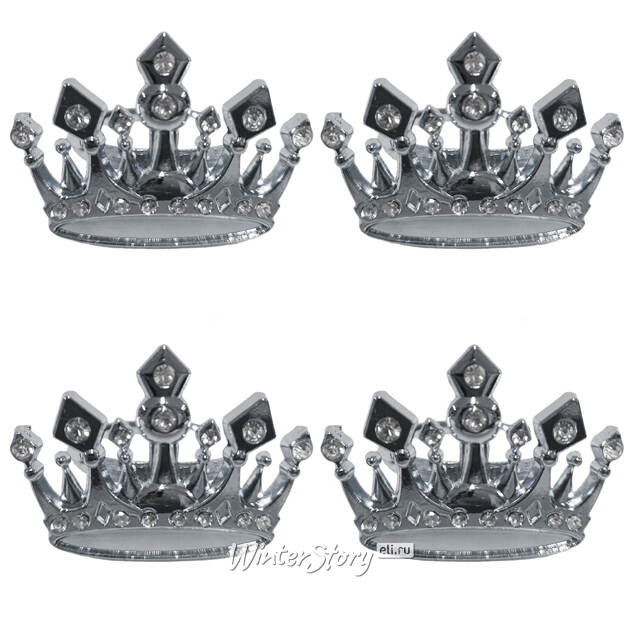 Кольца для салфеток Silver Crown 5 см, 4 шт Due Esse Christmas