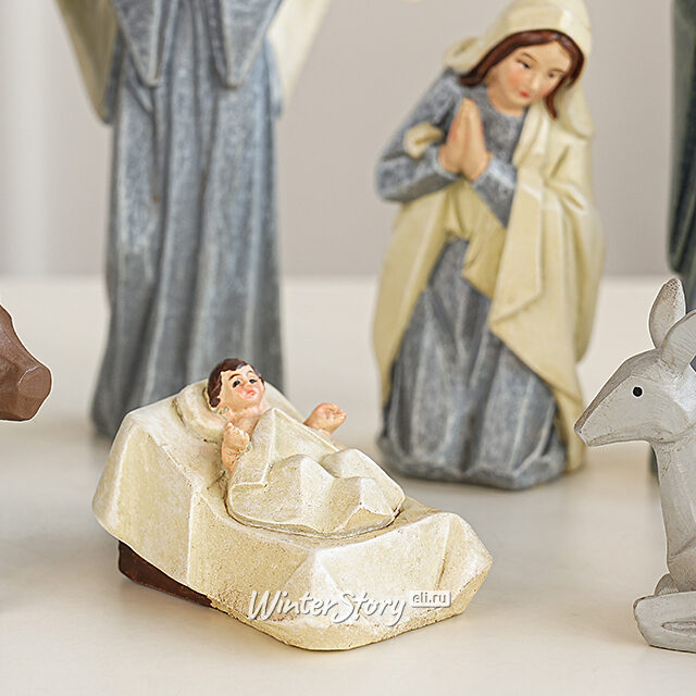 Рождественский вертеп Библейское Сказание 13 см, 10 фигурок, уцененный Due Esse Christmas (Ду Эссе Кристмас)