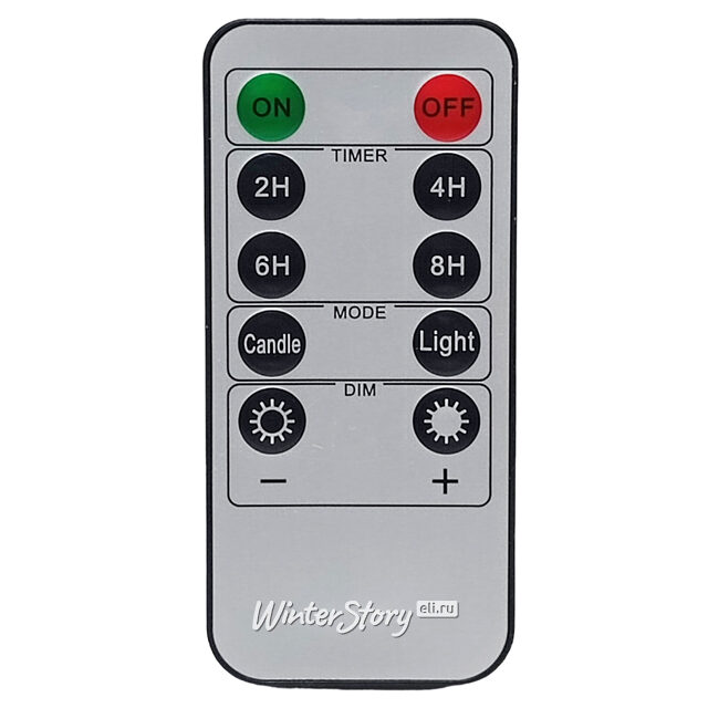 Светодиодные свечи на прищепках Benevento  10 см красные на пульте, 10 шт, на клипсе, таймер, на батарейках Due Esse Christmas