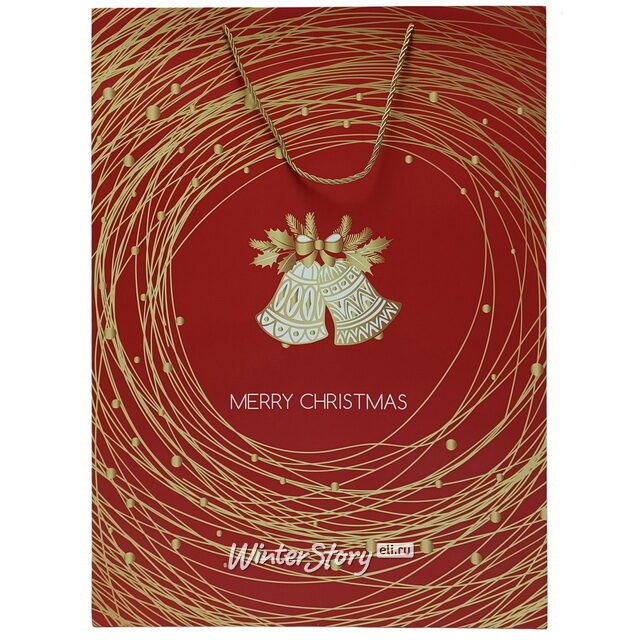 Подарочный пакет Campana D'Argento - Колокольчики 72*50 см Due Esse Christmas