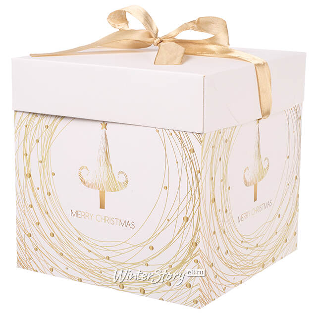 Подарочная коробка Sorpresa - Елочка 22*22 см белая Due Esse Christmas