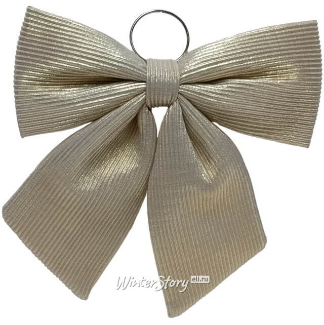 Бант для декора Lucido Striscia 44*44 см бежевый Due Esse Christmas