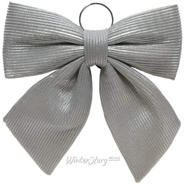 Бант для декора Lucido Striscia 37*34 см серебряный Due Esse Christmas