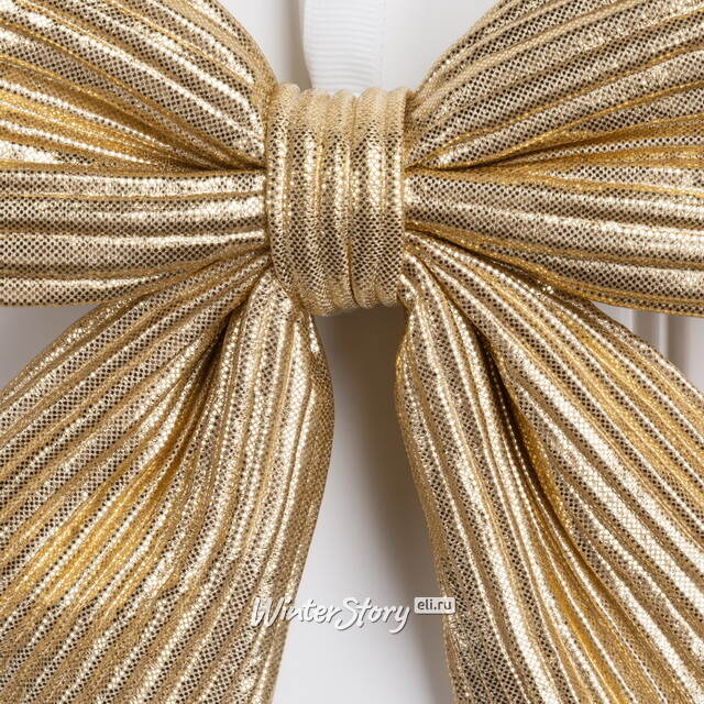 Бант для декора Бишелье 17*16 см золотой Due Esse Christmas (Ду Эссе Кристмас)