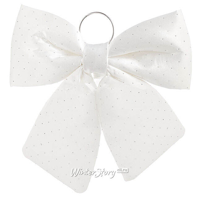 Бант на елку Bianco Diamanti 37*34 см белый Due Esse Christmas