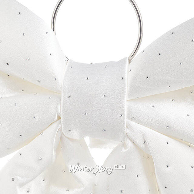 Бант на елку Bianco Diamanti 37*34 см белый Due Esse Christmas