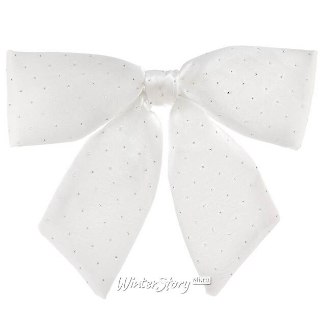 Бант на елку Bianco Diamanti 28*28 см белый Due Esse Christmas
