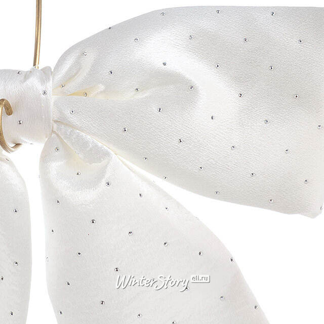 Бант на елку Bianco Diamanti 28*28 см белый Due Esse Christmas