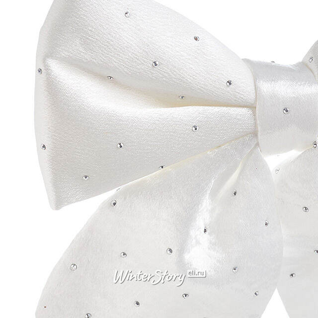 Бант на елку Bianco Diamanti 25*22 см белый Due Esse Christmas