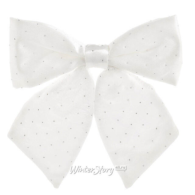 Бант для декора Bianco Diamanti 17*16 см белый Due Esse Christmas