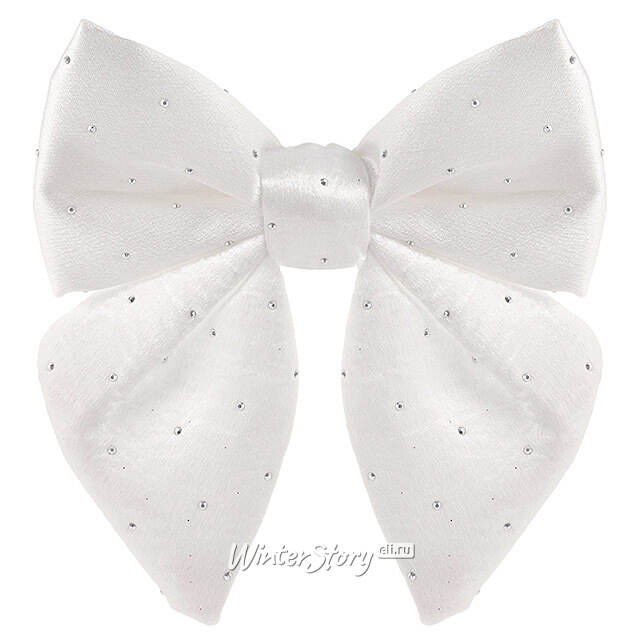 Бант для декора Bianco Diamanti 15*13 см белый Due Esse Christmas