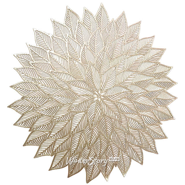 Салфетки сервировочные Fiorito 38 см золотые, 6 шт Due Esse Christmas