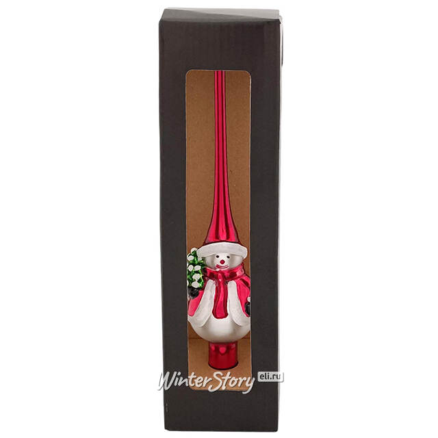 Верхушка на елку Снеговик 25 см Due Esse Christmas (Ду Эссе Кристмас)
