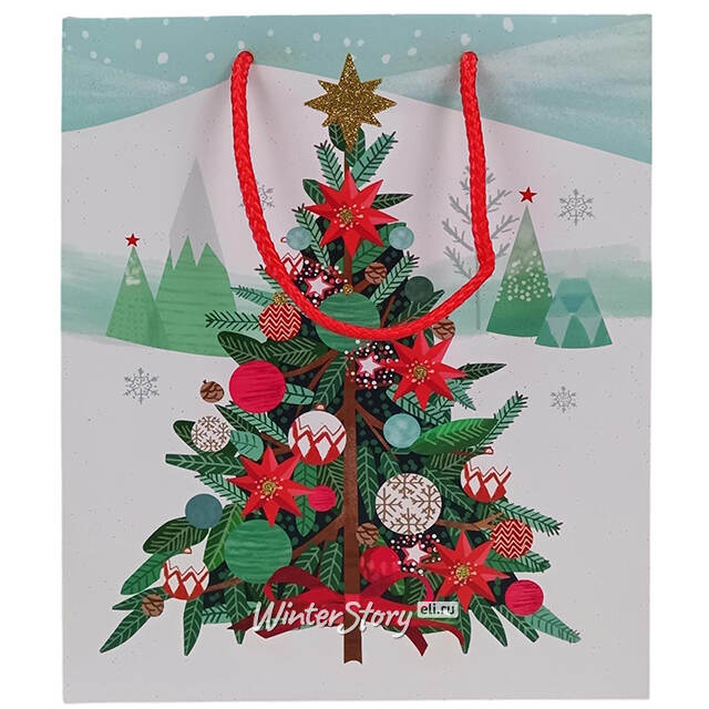 Подарочный пакет Christmas Stories: Magic Tree 42*33 см Due Esse Christmas (Ду Эссе Кристмас)