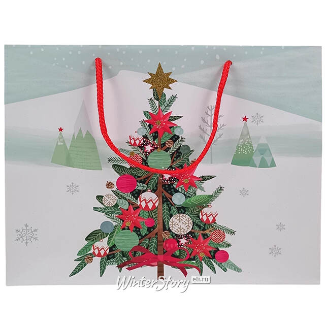 Подарочный пакет Christmas Stories: Magic Tree 33*25 см Due Esse Christmas (Ду Эссе Кристмас)