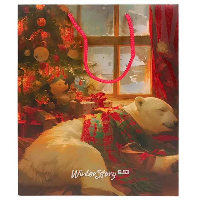 Подарочный пакет бумажный В ожидании Чуда 25*20 см Due Esse Christmas (Ду Эссе Кристмас)