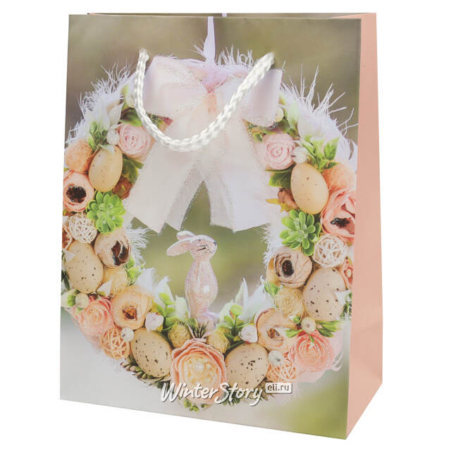 Подарочный пакет Easter Rose 18*14 см Due Esse Christmas