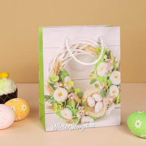 Подарочный пакет Easter Flora 18*14 см Due Esse Christmas