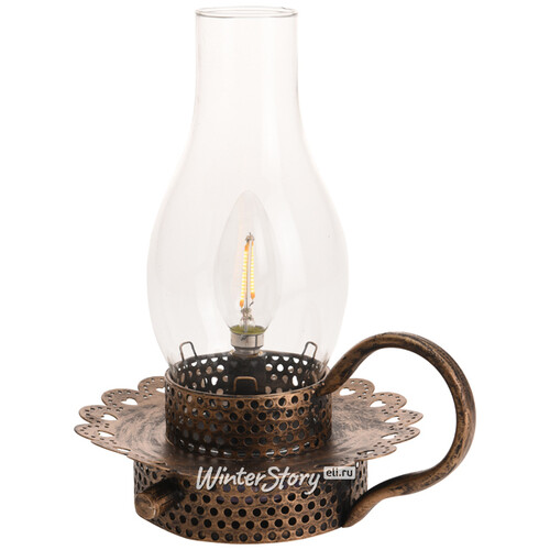 Декоративный светильник Антикварная коллекция: Масляная лампа 24 см, диммер Koopman