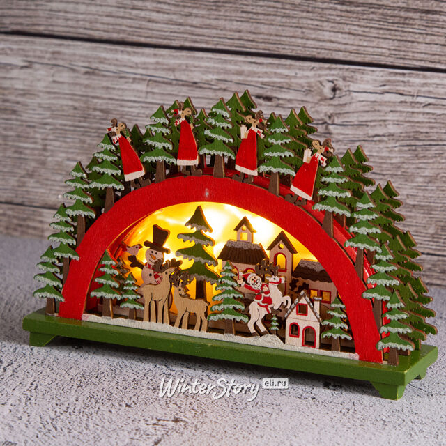 Светильник-горка Christmas Village 20*14 см, 4 LED лампы Breitner