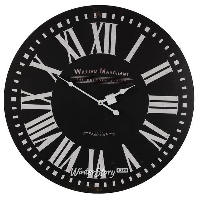 Настенные часы William Marchant 60 см черные Koopman (Купман)