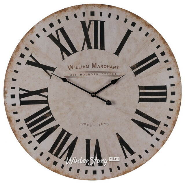 Настенные часы William Marchant 60 см белые Koopman (Купман)