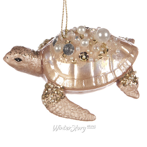 Стеклянная елочная игрушка Черепаха Ронда - Залив Голден-Бей 10 см, подвеска Goodwill