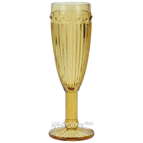 Бокал для шампанского Шамберте 170 мл янтарно-желтый, стекло Koopman