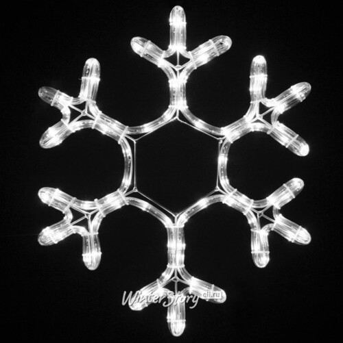 Светодиодная Снежинка Астрид 40 см холодная белая с мерцанием, соединяемая, IP44 Торг Хаус