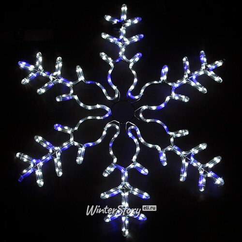 Светодиодная Снежинка Ингрид 84 см холодная белая с синим мерцанием, IP44 Торг Хаус