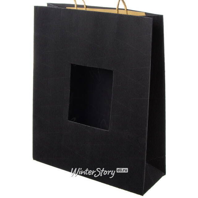 Крафтовый пакет Simple 34*28 см черный Due Esse Christmas