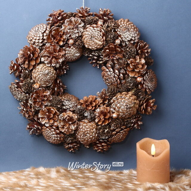 Венок из шишек Chocolate Forest 34 см Koopman (Купман)