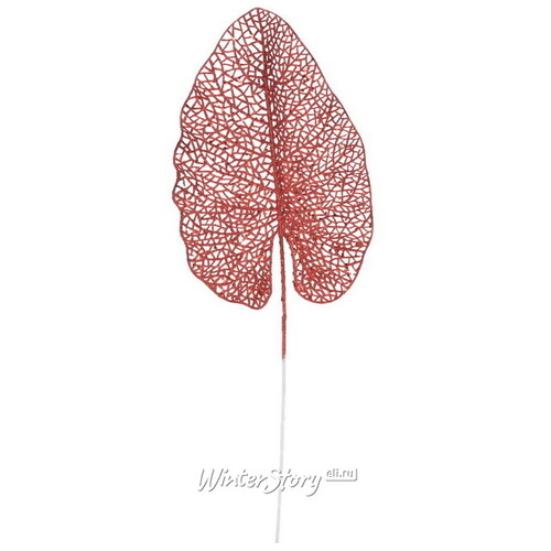 Декоративный лист Ажурная Калатея 67 см красный Koopman