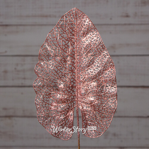Декоративный лист Ажурная Калатея 67 см пудрово-розовый Koopman